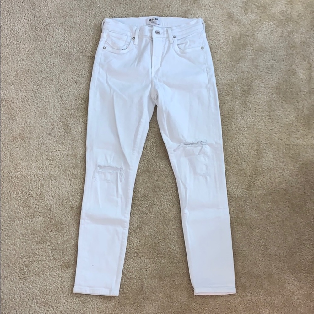 White Ripped Skinny Jeans